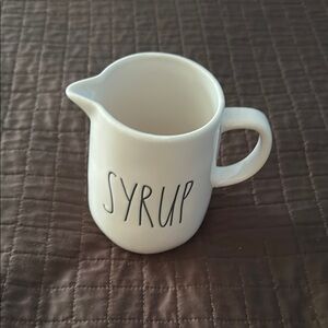 Rae Dunn White Ceramic Serveware Syrup Pitcher